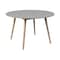 Armen Living Sydney Outdoor Patio Round Dining Table in Light Eucalyptus and Gray Stone 840254335943 - alternate 1